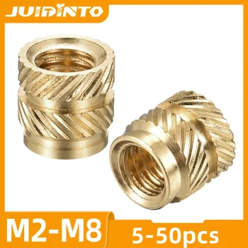 Messingeinsatz-Rändelmutter M2 M3 M4 M5 M6 M8 Messing-Gewindeeinsätze