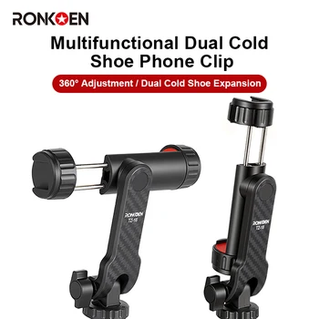 Ronkoen TZ-18 für Samsung iPhone Xiaomi Handy Universal 360° ° Handy-Clip-Halterung für Stativmontage-Adapter