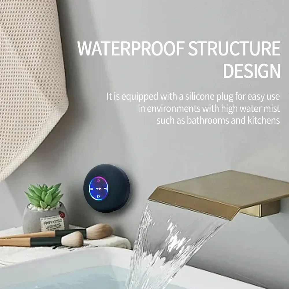 Tragbare Bluetooth Audio IPX4 wasserdichte LED-Leuchten – Bild 3