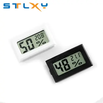 Mini Schwarz Weiß Digital LCD Indoor Praktischer Temperatursensor Feuchtigkeitsmesser Thermometer Hygrometer