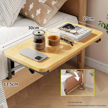 Nachttischregal für Bett, Etagenbettregal/Caddy für oberes Etagenbett, aufsteckbares Nachttischtablett