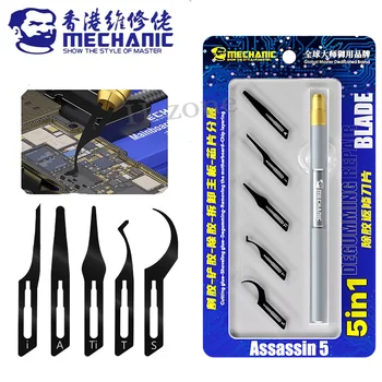 MECHANIC Assassin 5 Professionelle Entschleimung Rework Klinge Set 5PCS Schaber Schneiden Messer für Telefon