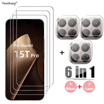 Volle Gule Glas Für Xiaomi 15T Gehärtetem Glas Xiaomi 15T Pro Screen Protector Schutz Telefon Kamera Objektiv