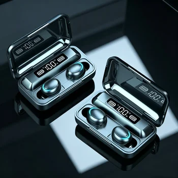 TWS Kabellose Kopfhörer Bluetooth Geräuschunterdrückende Ohrhörer Stereo-Kopfhörer LED-Anzeige Sport-Headset