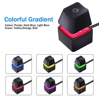 Schreibtisch-EIN/AUS-Netzschalter für Desktop-Computer, RGB-Hintergrundbeleuchtung, mechanischer
