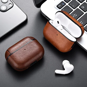 Airpods Pro 3 Fall Leder Business Kopfhörer Fall Headset Shell Kopfhörer Abdeckung Für Apple AirPod 4 3 Pro