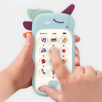 Baby Telefon Spielzeug Musik Sound Telefon Schlafen Spielzeug Mit Beißring Simulation Telefon Kinder Infant