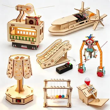 DIY-Wissenschaftsexperiment, physikalisches Modell, STEM-Kit, handgefertigt, Montage, Handwerk, Technologie