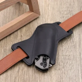 Leder-Aufbewahrungshülle mit Kratzschutz für Klappmesser, Gürtelclip-Halterung, Taschenmesser-Set für Camping