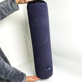 Aufblasbares zylindrisches Kissen für Nacken-, Rücken- und Beinstütze, tragbares aufblasbares Kissen