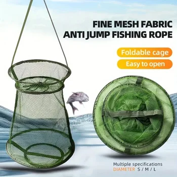 Faltbares kleines Fischernetz, unbeschichteter Fischkorb, tragbares Süßwasser-Angelnetz zur Karpfenlagerung