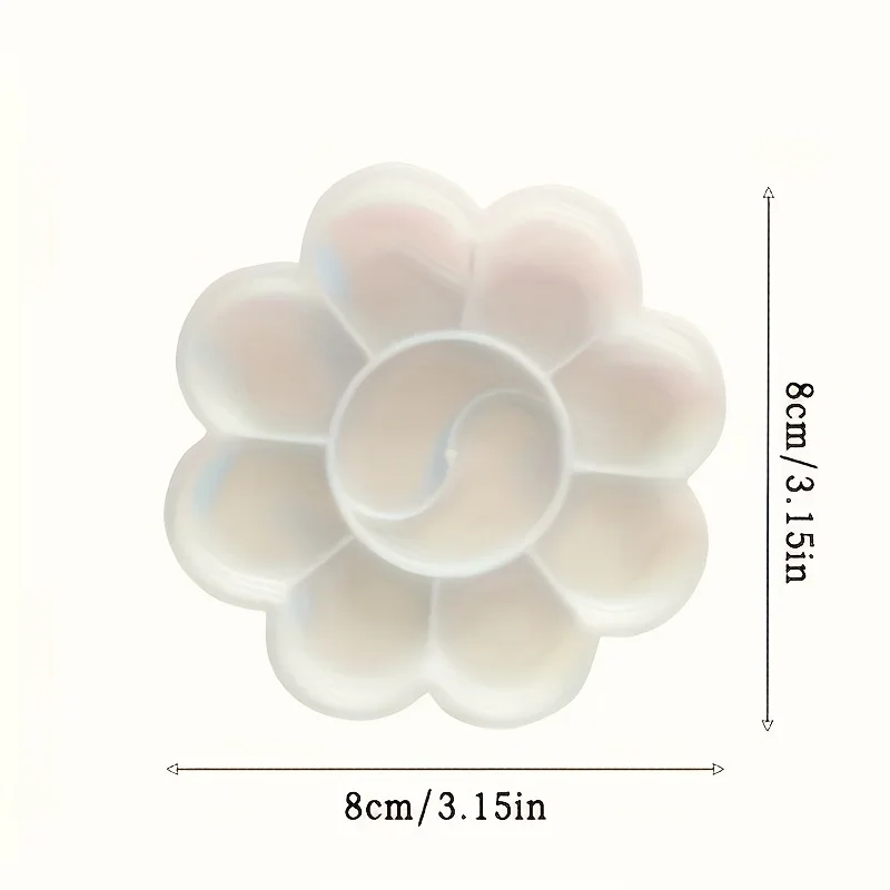 20/30 Stück Mini-Farbpalette aus blumenförmigem Kunststoff – Bild 2