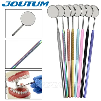 Dental Mund Spiegel Reflektor Odontoskop Multifunktions Überprüfung Oral Abnehmbare Edelstahl Griff 8 Farben