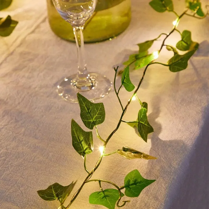 Solar-Lichterkette Künstliche Blätter-Blumen-Lichtgirlande – Bild 4