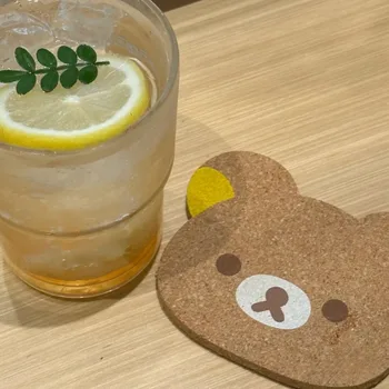 Cartoon 1PC Rilakkumas Esstisch Tischset Untersetzer Küche Zubehör Matte Tasse Bar Becher Cartoon Tier Trinken