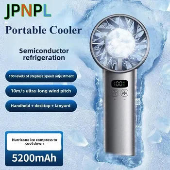 5200mAh Eiskompressor-Ventilator, Hochgeschwindigkeitskühlung, tragbar, USB-aufladbar, mit LED-Digitalanzeige