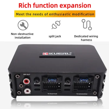 Auto Power Verstärker 4*60W Weg DSP Auto Audio Lautsprecher Verstärker Verlustfreie Audio Prozessor