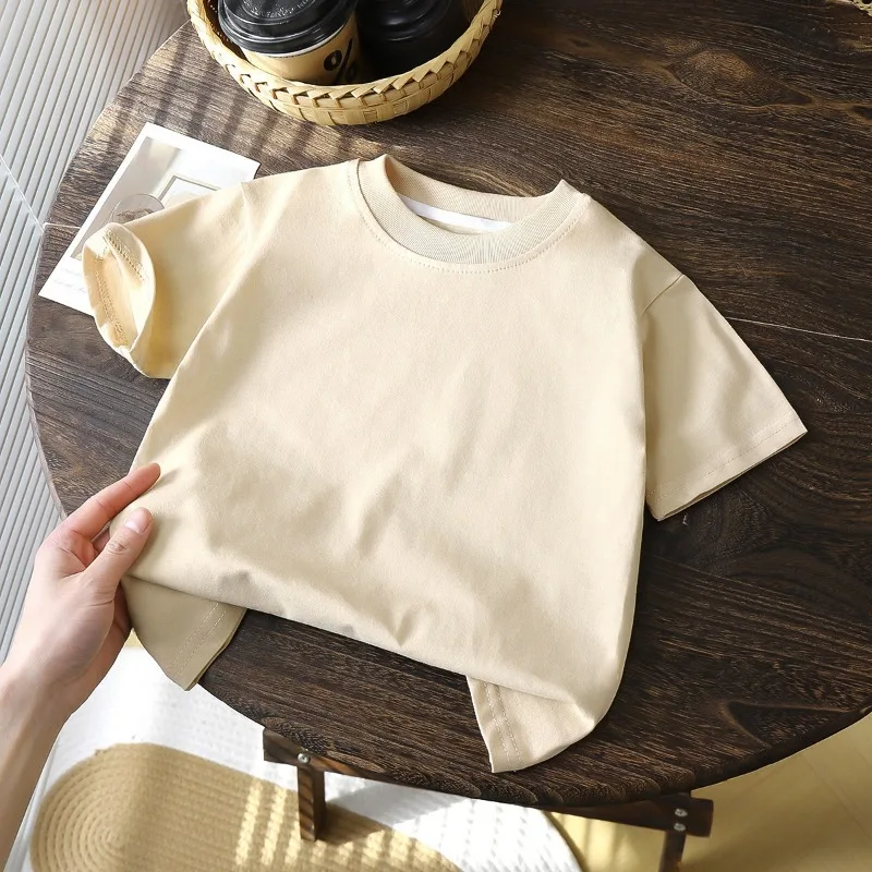 2-10Y kinder Shirts Reine Baumwolle Kurzarm Pullover T-shirt – Bild 6