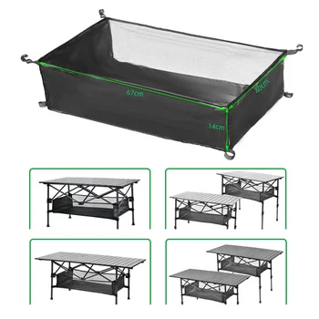 Camping Tisch Hängen Net Mesh Korb Organizer Rack Tasche Net Tasche Unter Tisch Lagerung Tasche Für Im Freien