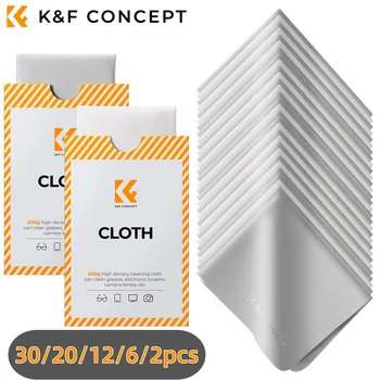 K&F CONCEPT 6*7 Zoll Premium Mikrofaser-Reinigungstücher Objektiv-Reinigungstuch für Kameraobjektive, Brillen
