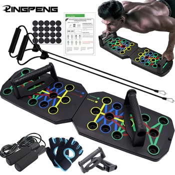 Push-up-Board-Set, tragbar, multifunktional, Push-up-Stange, faltbar, Fitnessgeräte für Brust, Bauch