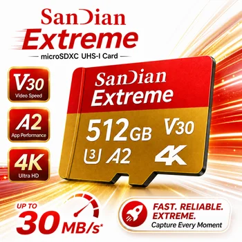Hochgeschwindigkeits-Speicherkarte SD-Karte 128GB Micro TF-Karte 512GB Klasse 10