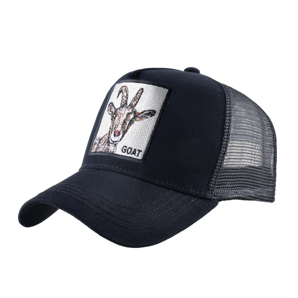Modische Trucker-Kappen mit Stickerei, Ziegen-Patch, vier – Bild 2