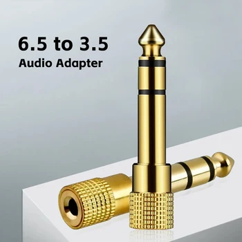 Liulz Jack 6,5 6,35 mm Stecker auf 3,5 mm Buchse Vergoldung Kopfhörer Mikrofon AUX Audio Stecker