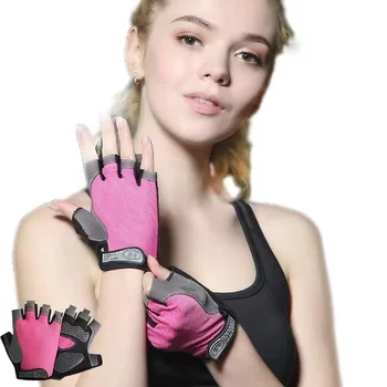 Professionelle Gym Fitness Atmungsaktive Anti-Slip Frauen Männer Halbe Finger Sommer Angeln Radfahren Finger