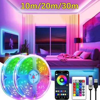 5V USB-LED-Leuchten für Zimmer RGB-LED-Streifenlichter 10m 20m 30m Flexibles Band Diodenband für Zimmer