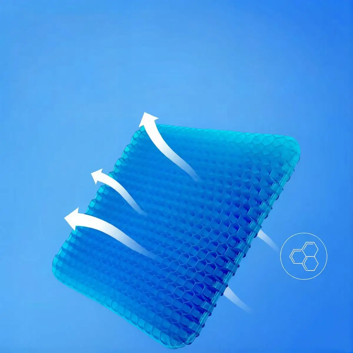 Gel-Sitzkissen, Sommer, atmungsaktiv, Wabendesign zur – Bild 2