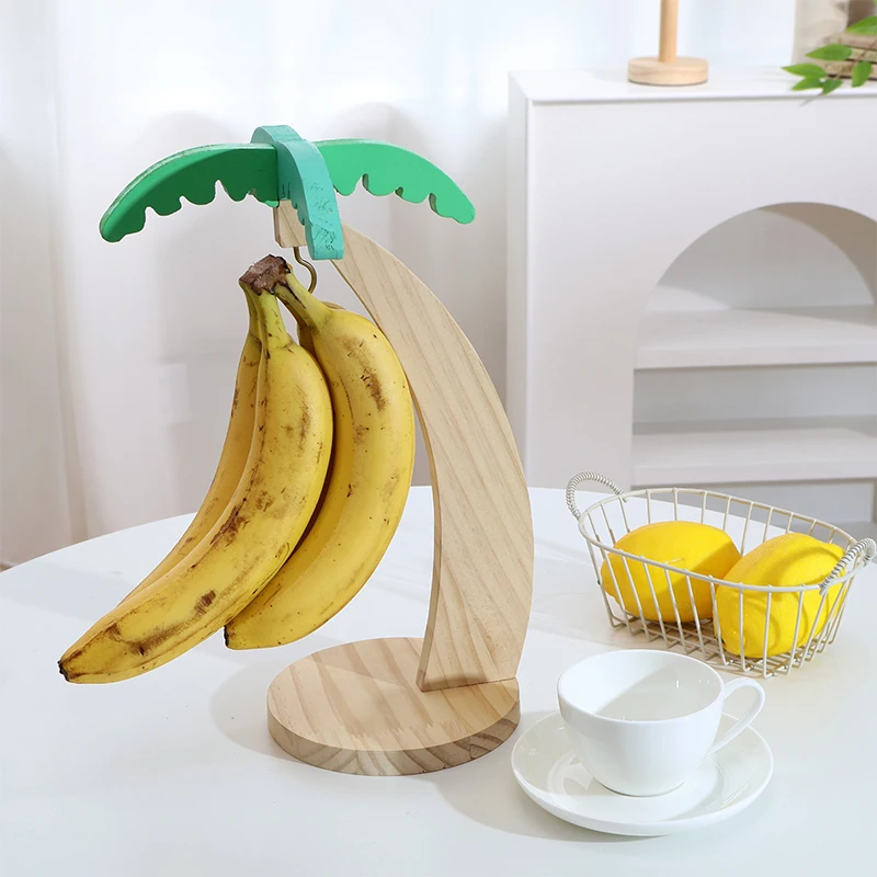 Bananenregal aus Holz zum Aufhängen, Küchenregal, simuliertes – Bild 2