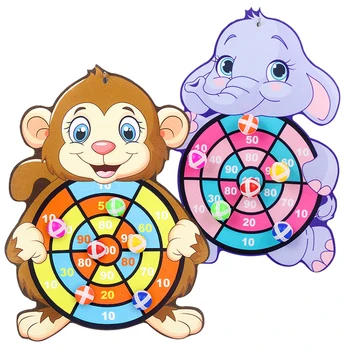 Tiere-Dartbrettspiele für Kinder, Montessori-Zielsportspiel, Spielzeug mit 2 klebrigen Bällen, Lernspiele