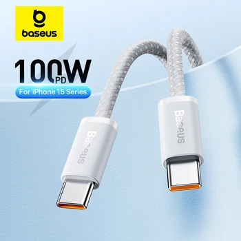 Baseus 100 W Typ C auf USB-C-Kabel für iPhone 16 15 Schnellladekabel für MacBook iPad Samsung Xiaomi Schneller