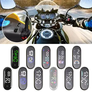 Leucht Motorrad Auto Uhr Auto Interne Stick-On Mini Sport Wasserdichte Uhr Mechanik Led Uhren Auto Ornament