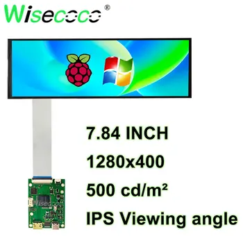Wisecoco 7,84 Zoll 1280 x 400 LCD-Display mit gestreckter Balken, LCD-Monitor Aida64 Laptop, Raspberry Pi