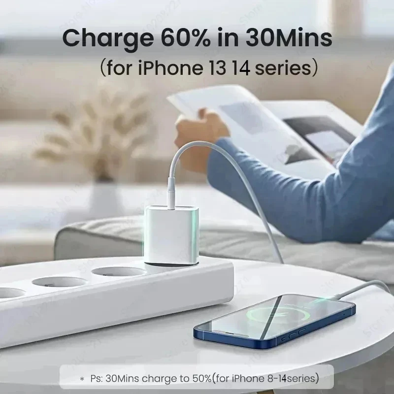 USB-C Schnellladegerät 30 W PD für iPhone, mit Typ-C Ladekabel – Bild 5