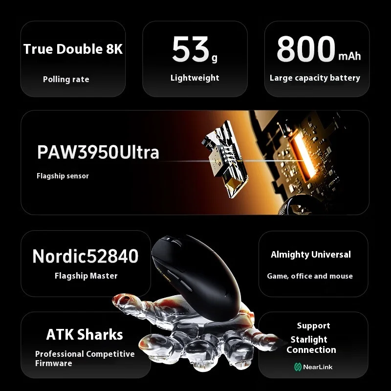 ATK A9 Ultra Wireless Gaming Mouse A9/A9 SE/A9 Plus/A9 Pro – Bild 3
