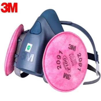 3M 7502 Atemschutzmaske Schutzmaske für Industrie, Malerei, Sprühen, Staub, Gas mit 3M 501 5N11 6001CN