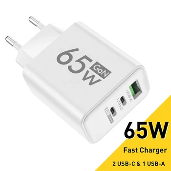 GaN USB-C Wandladegerät 65 W, PD 3.0, für iPhone 15 und Android