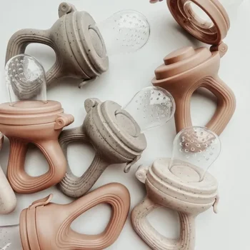 Silikon Baby Obst Feeder mit Abdeckung Baby Nippel Frische Lebensmittel Gemüse Ergänzung Schnuller Knabber