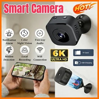 Mini-Sicherheitskamera Pro 4K FullHD WLAN-Überwachung 2-Wege-Audio Bewegungserkennung Infrarot-Nachtsicht