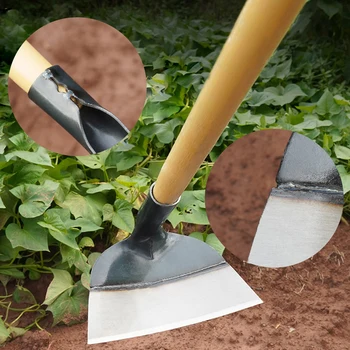 Bauernhofhacke, landwirtschaftliche Unkrauthacke, Pflanzen von Gemüse, Gartenarbeit, Bodenlockerung