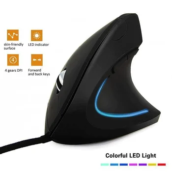 Vertikale RGB-Maus für die rechte Hand, ergonomische Gaming-Maus, 3200 DPI, USB, optisches Handgelenk, gesunde