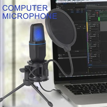USB-Mikrofon RGB Mikrofon Kondensator Draht Gaming-Mikrofon für Podcast-Aufnahme studio Streaming Laptop