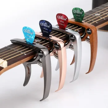 Ausgezeichneter Metall-Gitarren-Kapodaster, Einstellclip, Gitarren-Kapodaster für akustische E-Gitarren, Bass