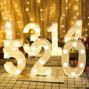 Nummer Buchstaben Lampe leuchtendes Alphabet führte Lichter Dekoration Nachtlicht für zu Hause Hochzeit