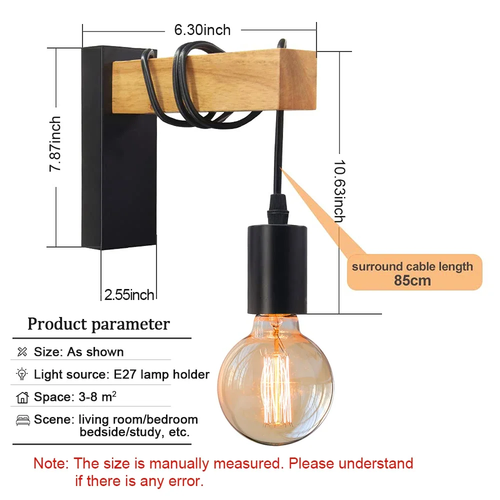 LED-Wandleuchten 110V/220V E27 Eisen Retro LED-Wandlampen – Bild 2