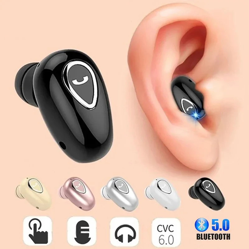 Mini unsichtbare Kopfhörer Bluetooth 5.0 kabellose Kopfhörer
