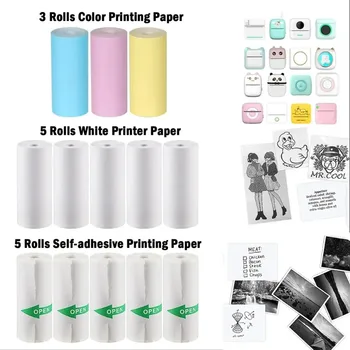 HD Mini Tragbarer Thermodrucker 57mm Selbstklebendes Papier Etiketten-Aufkleber für Handy-Bilder Fotodruck